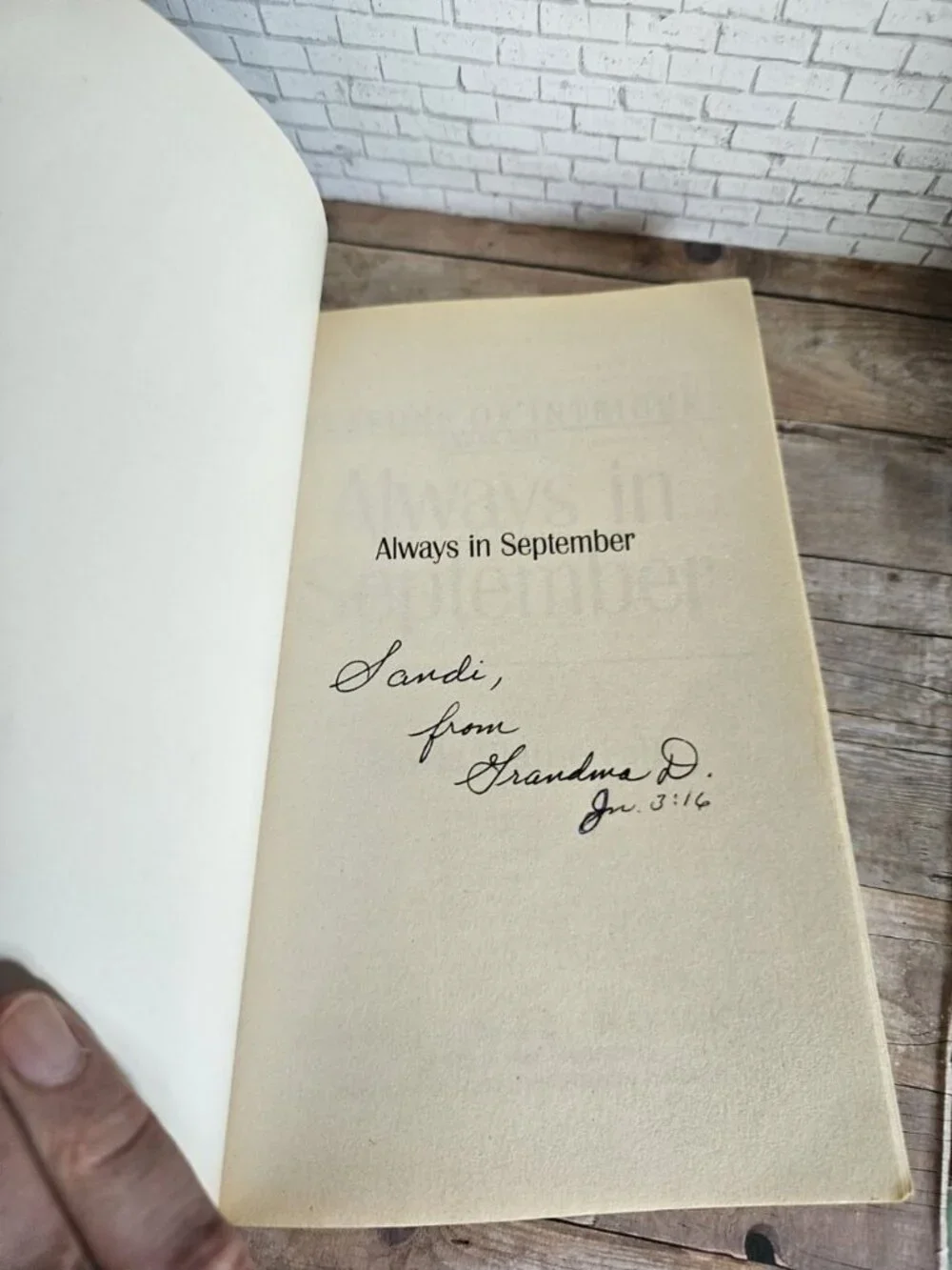 Always in September Doris Elaine Fell 1994 Crossway Romantic Christian Thriller